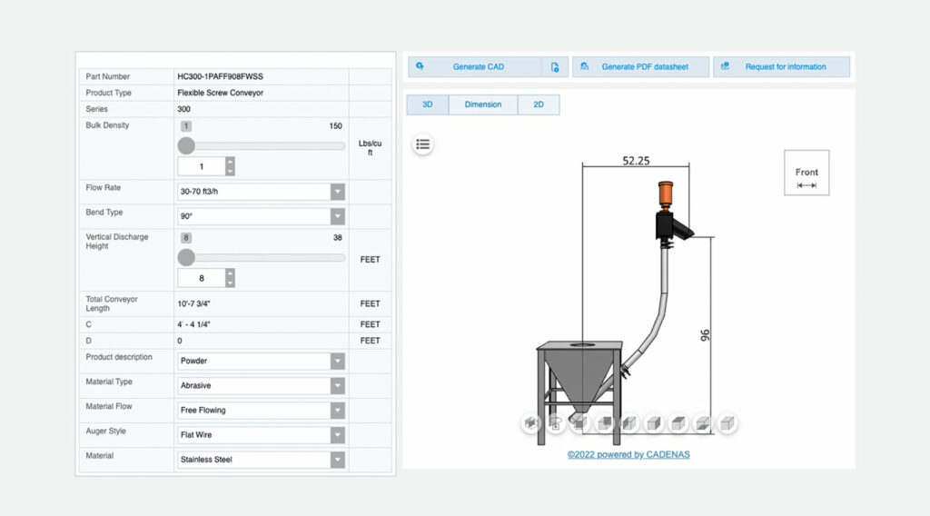 Helix Flexible Screw Conveyor configurations