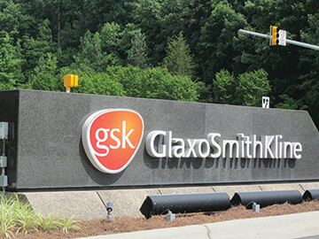 GlaxoSmithKline Facility Sign | Hapman.com