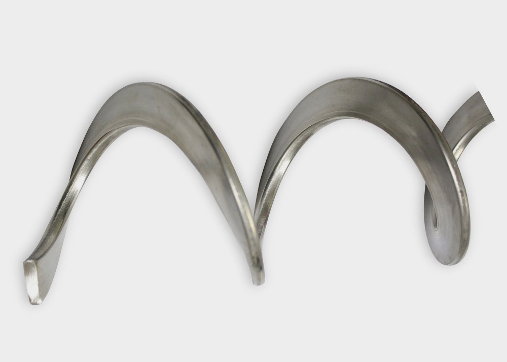 A metal industrial auger screw.