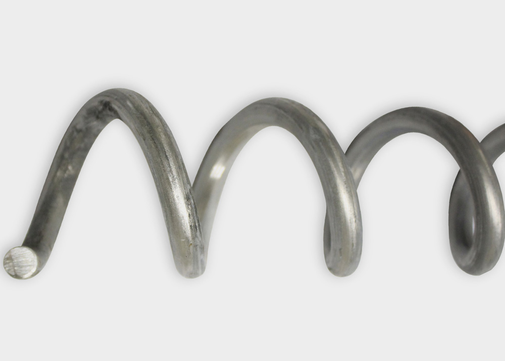 A thick, coiled metal spiral.